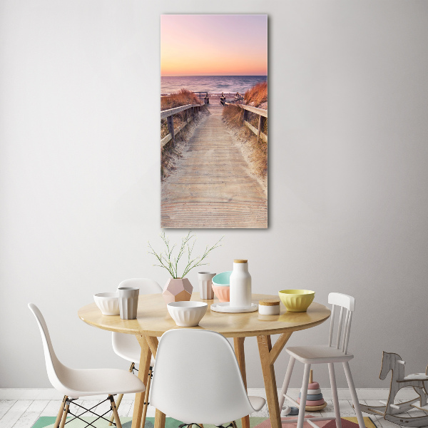 Acrylbild vertikal Weg zum Strand