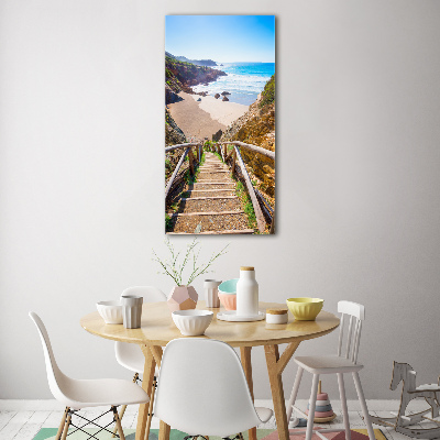 Bild auf Acrylglas vertikal Weg zum Strand
