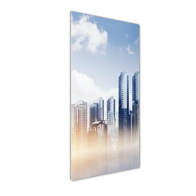 Acrylbild vertikal Wolkenkratzer