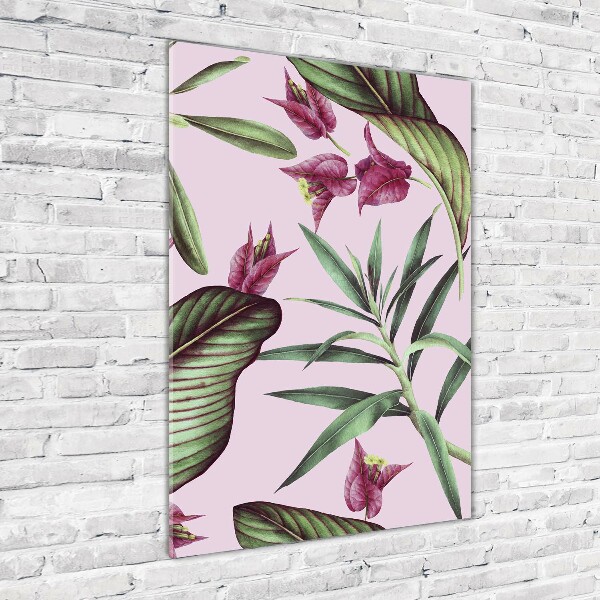 Acrylbild vertikal Hawaiianisches Muster