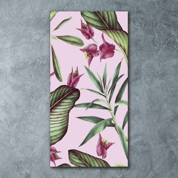 Acrylbild vertikal Hawaiianisches Muster