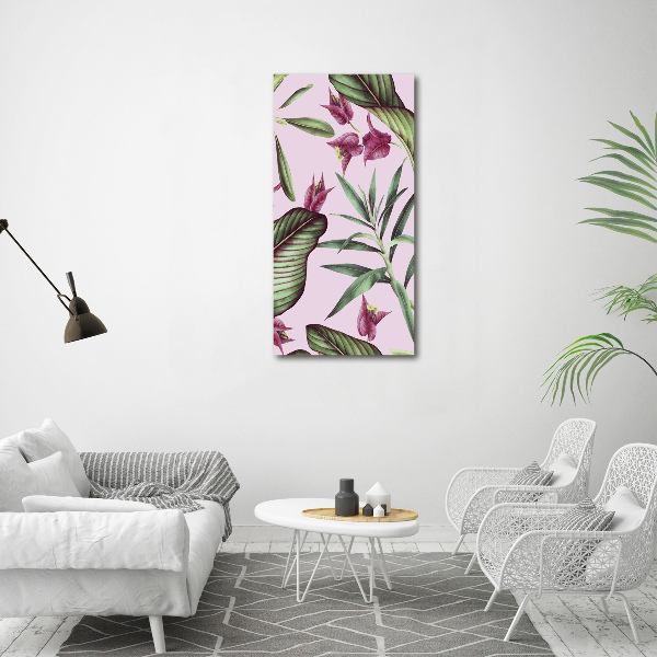 Acrylbild vertikal Hawaiianisches Muster