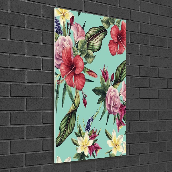 Bild auf Acrylglas vertikal Hawaiianisches Muster
