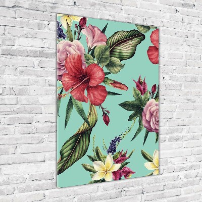 Bild auf Acrylglas vertikal Hawaiianisches Muster