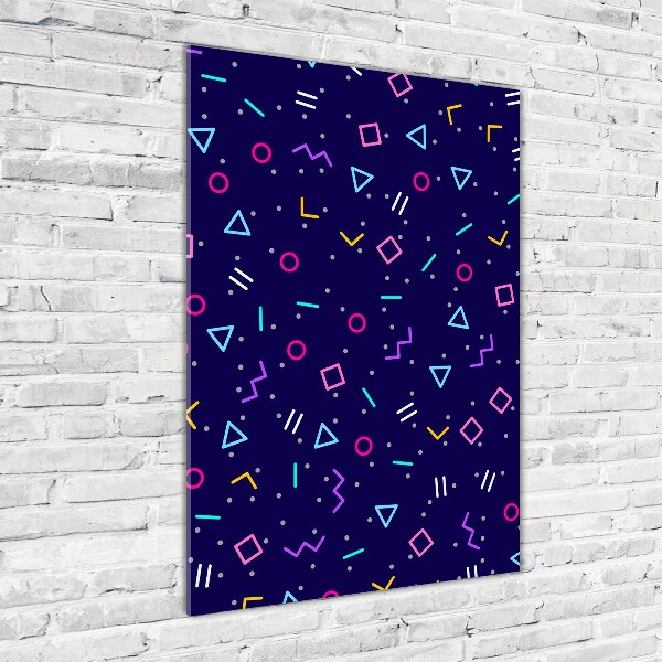 Acrylbild vertikal Geometrischer Hintergrund