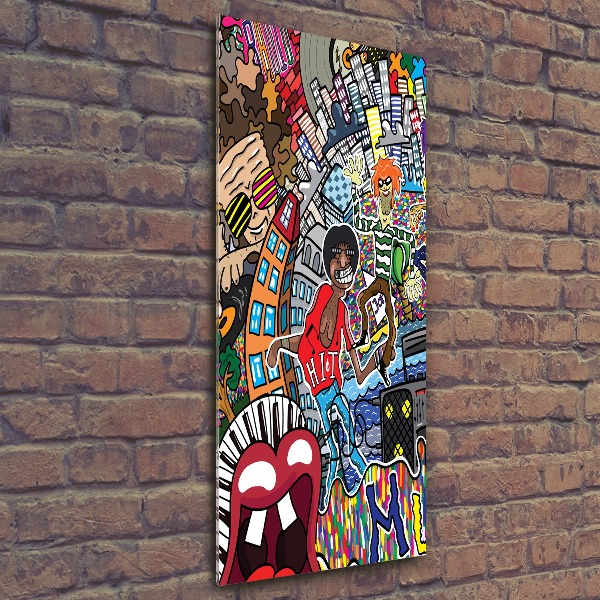 Bild auf Acrylglas vertikal Musikalische Collage
