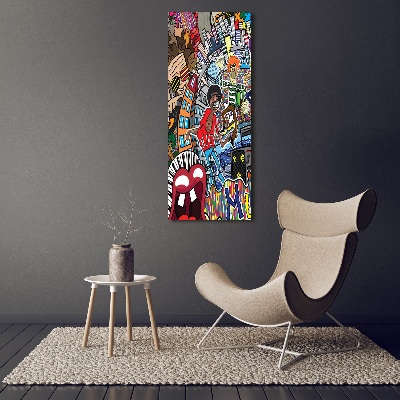 Bild auf Acrylglas vertikal Musikalische Collage