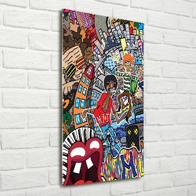 Bild auf Acrylglas vertikal Musikalische Collage