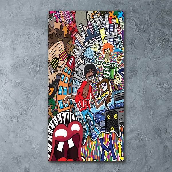 Bild auf Acrylglas vertikal Musikalische Collage