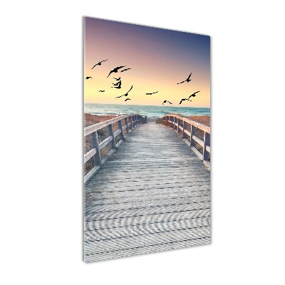 Acrylbild vertikal Weg zum Strand