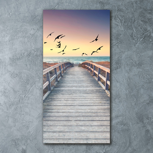 Acrylbild vertikal Weg zum Strand