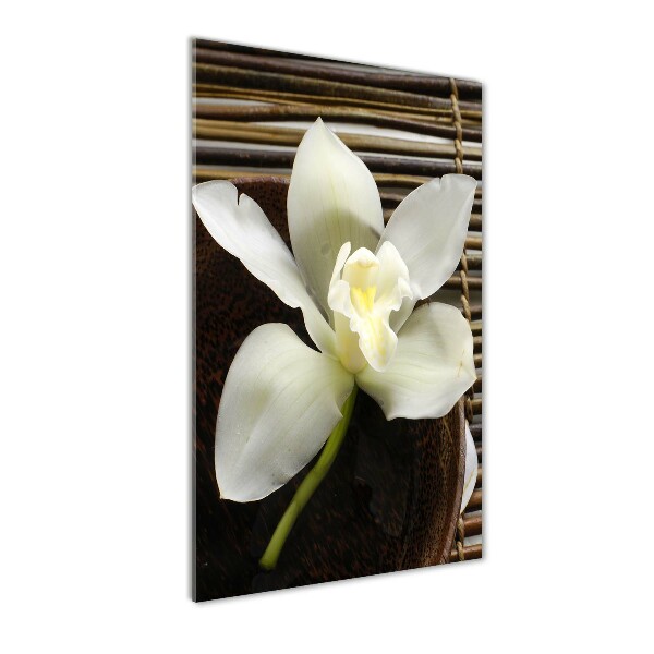 Modernes Acrylbild vertikal Orchidee