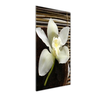 Modernes Acrylbild vertikal Orchidee