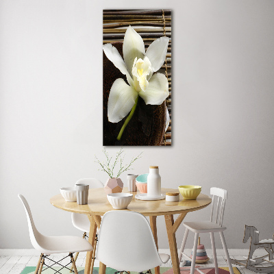 Modernes Acrylbild vertikal Orchidee