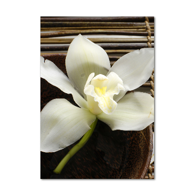 Modernes Acrylbild vertikal Orchidee