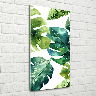 Plexiglasbilder vertikal Tropische Blätter