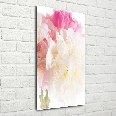 Acrylbild vertikal Pfingstrose