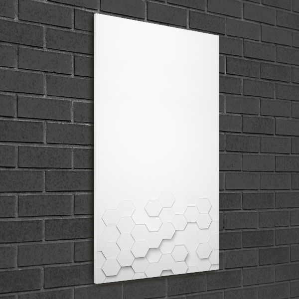 Modernes Acrylbild vertikal Sechsecke Hintergrund