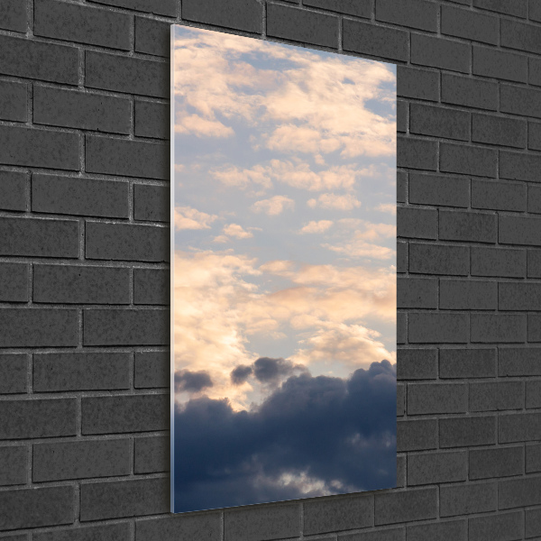 Acrylbild vertikal Wolken am Himmel