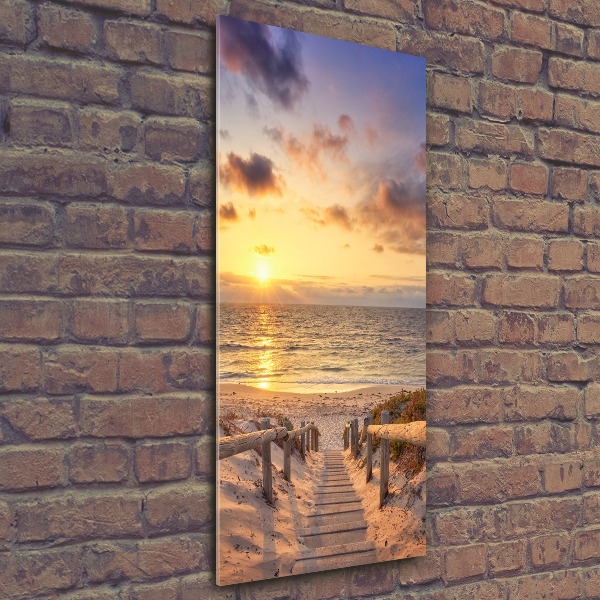 Bild auf Acrylglas vertikal Weg zum Strand