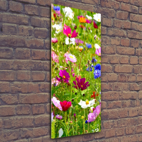 Acrylbild vertikal Wildblumen