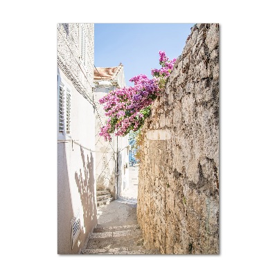 Modernes Acrylbild vertikal Korčula, Kroatien