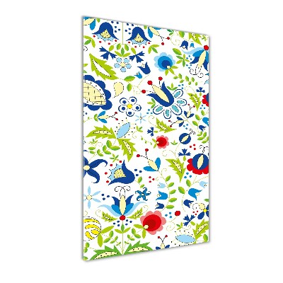 Modernes Acrylbild vertikal Ethnisches Muster