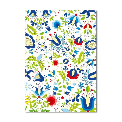 Modernes Acrylbild vertikal Ethnisches Muster