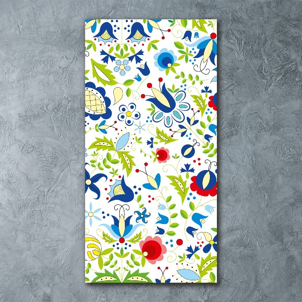 Modernes Acrylbild vertikal Ethnisches Muster