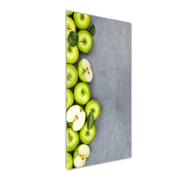 Modernes Acrylbild vertikal Grüne Äpfel