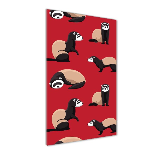 Acrylbild vertikal Frettchen