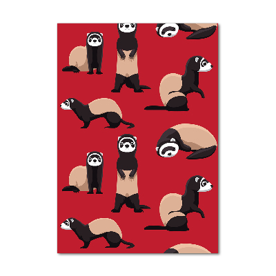 Acrylbild vertikal Frettchen