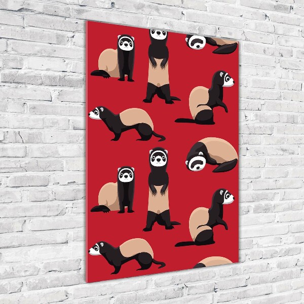 Acrylbild vertikal Frettchen