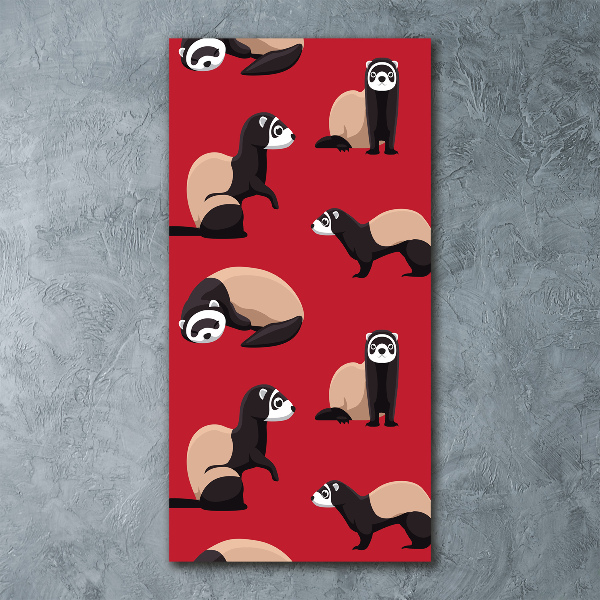 Acrylbild vertikal Frettchen