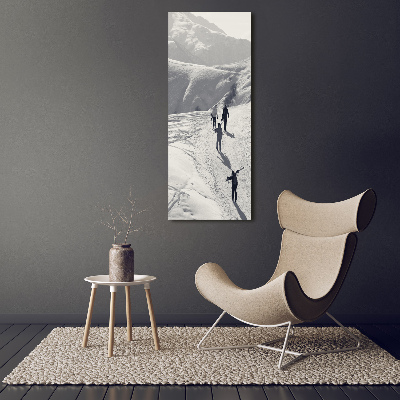Bild auf Acrylglas vertikal Skifahrer