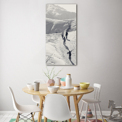 Bild auf Acrylglas vertikal Skifahrer