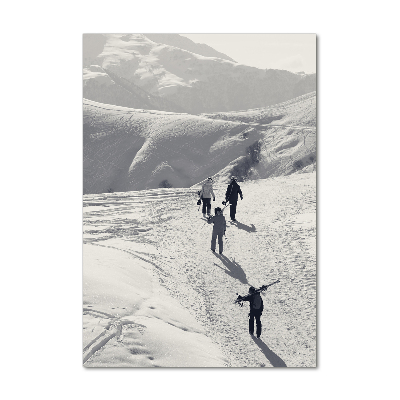 Bild auf Acrylglas vertikal Skifahrer