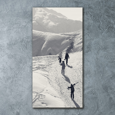 Bild auf Acrylglas vertikal Skifahrer