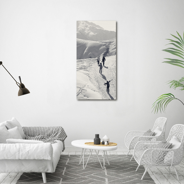 Bild auf Acrylglas vertikal Skifahrer