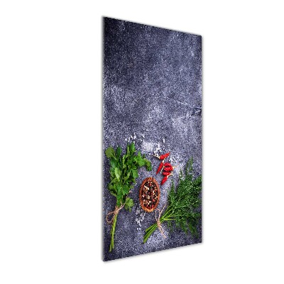 Bild auf Acrylglas vertikal Kräuter und Gewürze