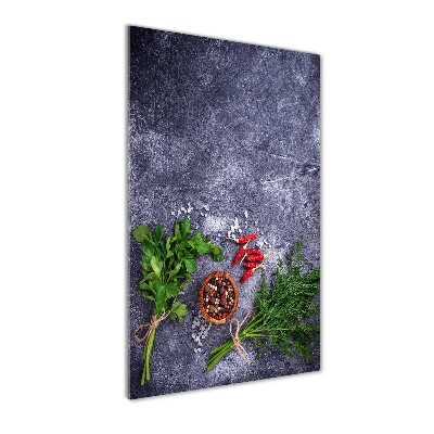Bild auf Acrylglas vertikal Kräuter und Gewürze