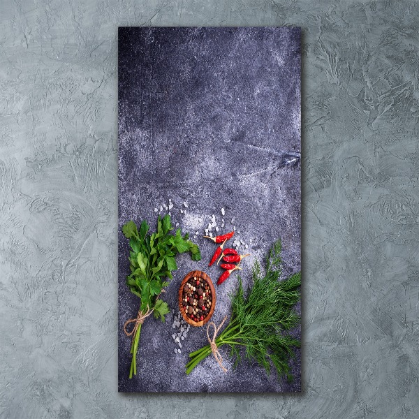 Bild auf Acrylglas vertikal Kräuter und Gewürze
