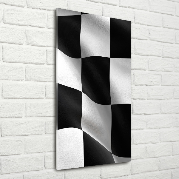 Acrylbild vertikal Zielflagge