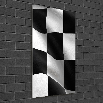 Acrylbild vertikal Zielflagge