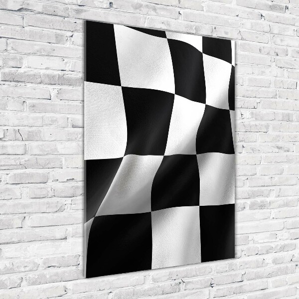 Acrylbild vertikal Zielflagge