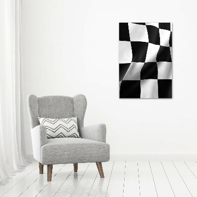 Acrylbild vertikal Zielflagge