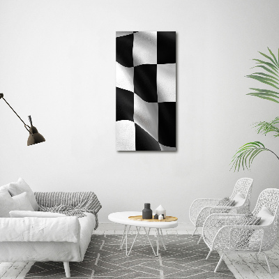 Acrylbild vertikal Zielflagge