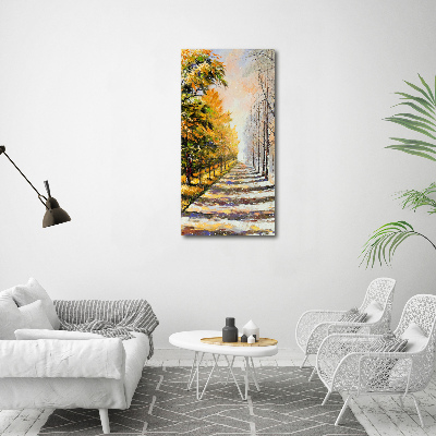 Bild auf Acrylglas vertikal Winter und Herbst