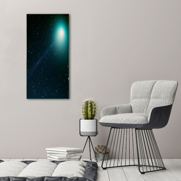 Modernes Acrylbild vertikal Galaxis