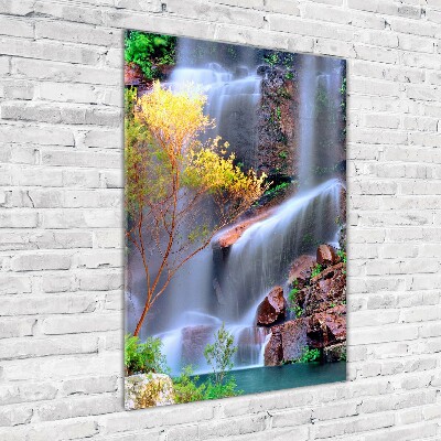 Acrylbild vertikal Wasserfall